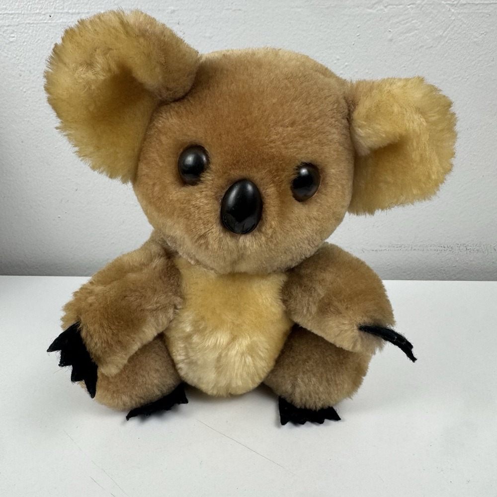R. Dakin 1976 Vintage Koala Bear Plush Stuffed Animal Tan Doll Toy